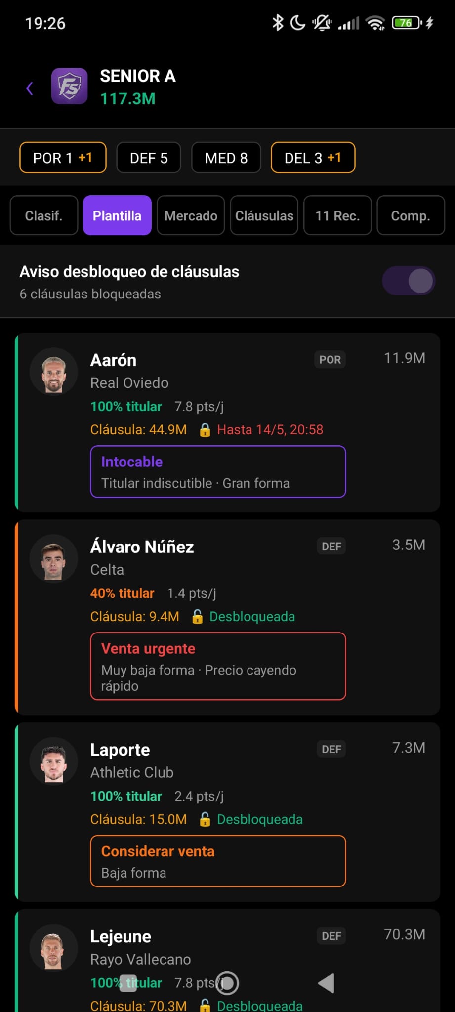 Análisis de plantilla personalizado